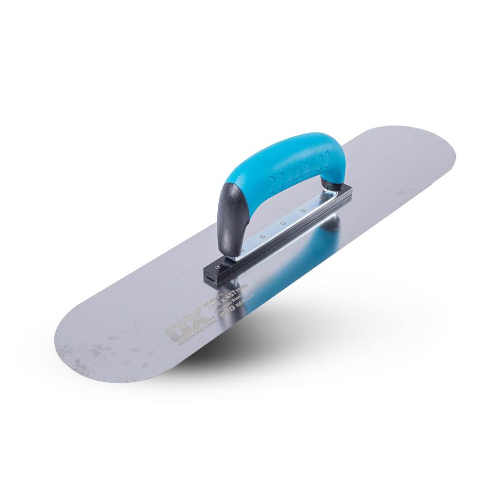 OX Tools OX-P015718 OX Professional 100mm X 457mm S/S Flexible Pool Trowel – image 1