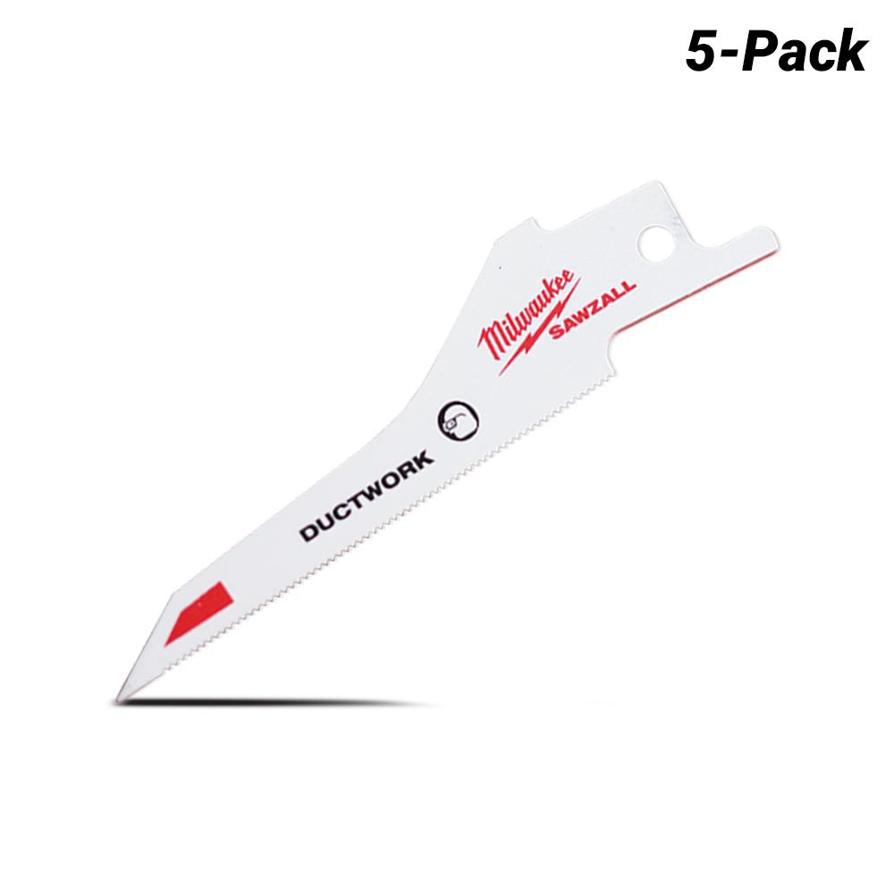 Milwaukee 48001630 5-Pack 30TPI Duct Work SAWZALL Blade  – image 2