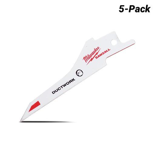 Milwaukee 48001630 5-Pack 30TPI Duct Work SAWZALL Blade  – image 2