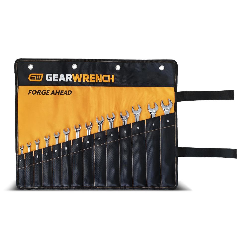 GEARWRENCH 81936 14pce 12 Point Long Pattern Metric Combination Wrench Set in Roll – image 1