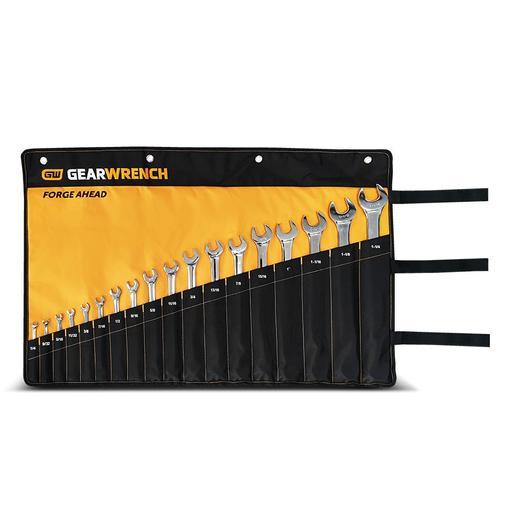 GEARWRENCH 81917R 18pce 12 Point Long Pattern SAE Combination Wrench Set in Roll