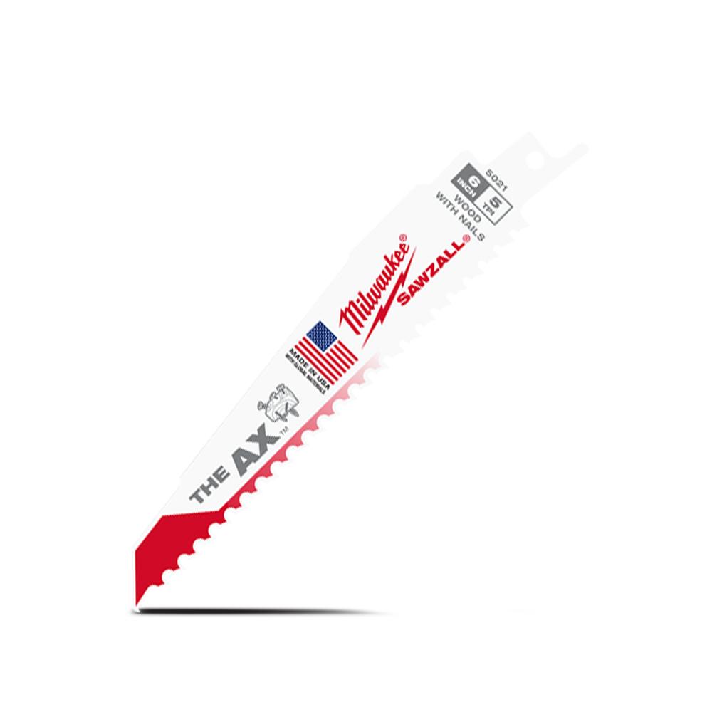 Milwaukee 48475021 (48005021) 5-Pack 150mm 6TPI The AX SAWZALL Demo Blades – image 4