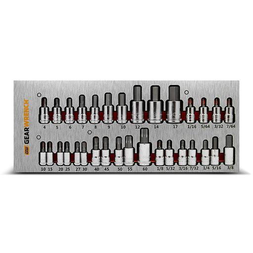 GEARWRENCH 83994 32pce SAE/Metric Hex and Torx Socket Bit Set in EVA Tray