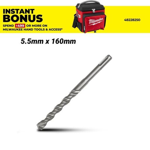 Milwaukee 4932340408 5.5mm x 160mm SDS Plus M2 2-Cut Drill Bit