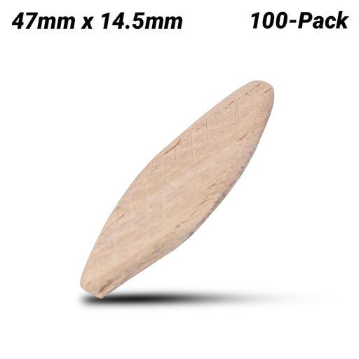 Makita A25045 100-Pack 47mm x 14.5mm No.0 Biscuit