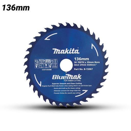 Makita B-15067 136mm x 20mm x 36T BLUEMAK TCT Saw Blade
