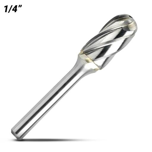 Bordo 6401-95290 1/4" SC-1 Cylindrical Ball Nose 1/4" Shank Burr Non Ferrous