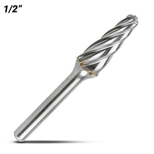 Bordo 6401-95304 1/2" SL-4 14° Included Angle 1/4" Shank Burr Non Ferrous