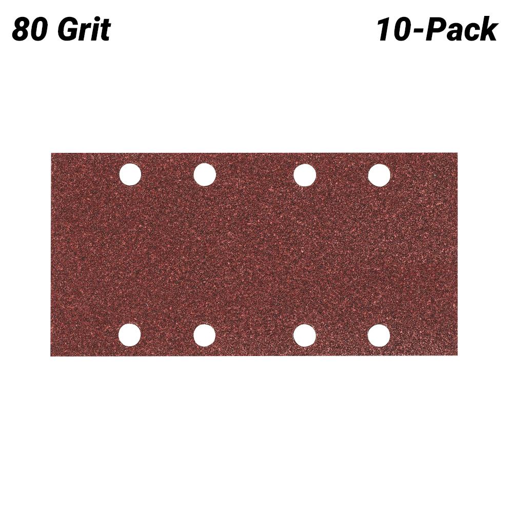 Makita P-31859 10-Pack 80 Grit 1/3 Abrasive Sheet Punched – image 1
