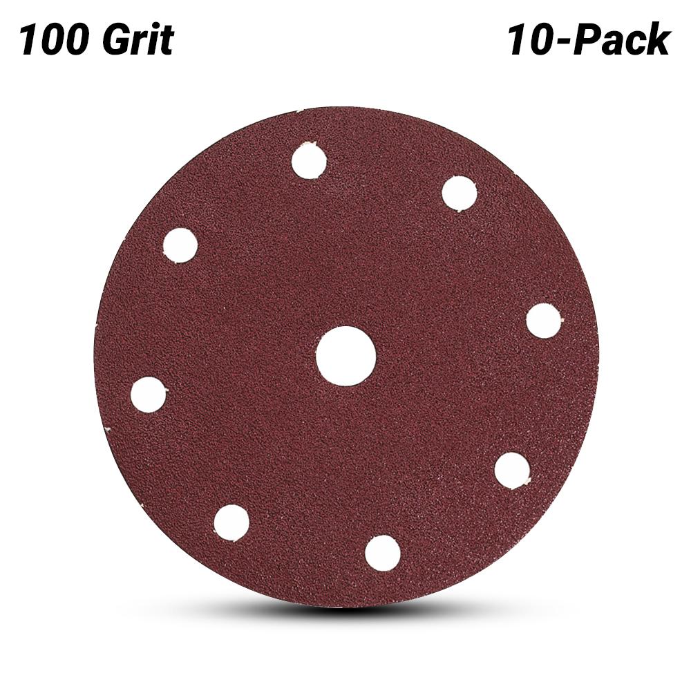 Makita P-31946 10-Pack 150mm (6") 100 Grit Abrasive Disc Hook & Loop Punched – image 1