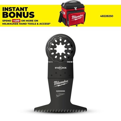 Milwaukee 48906015 63.5mm (2-1/2) Starlock High Carbon Steel Japanese Tooth Hardwood Blade