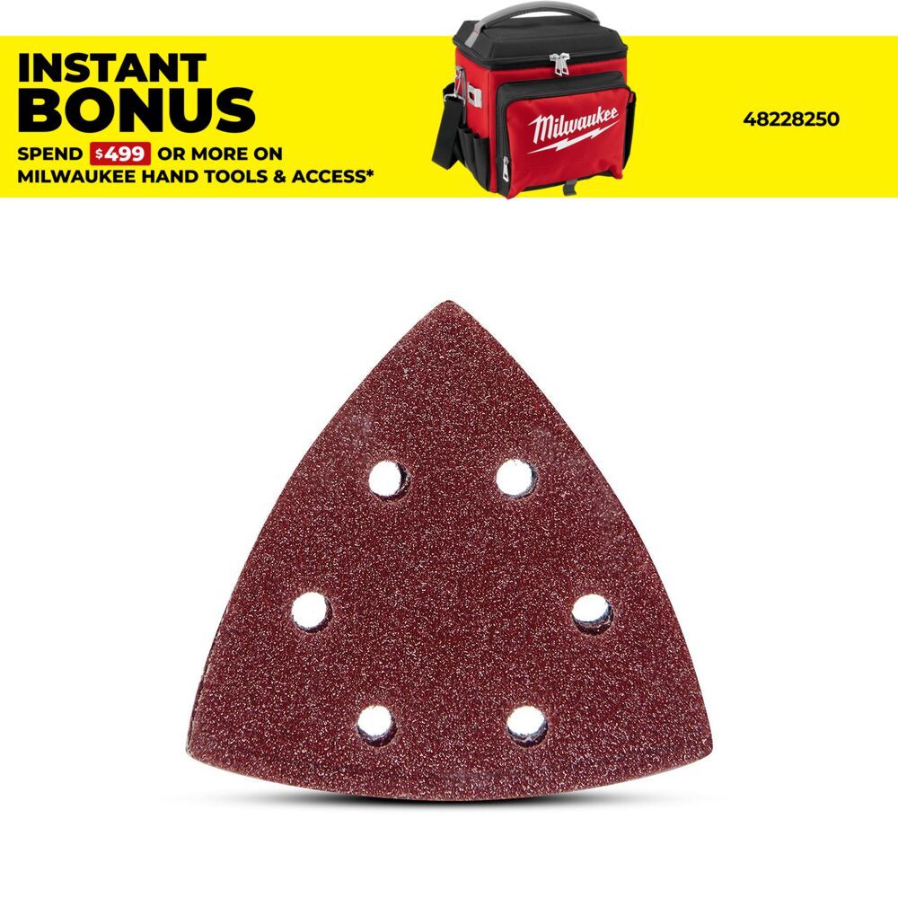 Milwaukee 48906071 6-Pack 89mm (3-1/2) Starlock 60 Grit Sanding Sheet – image 1
