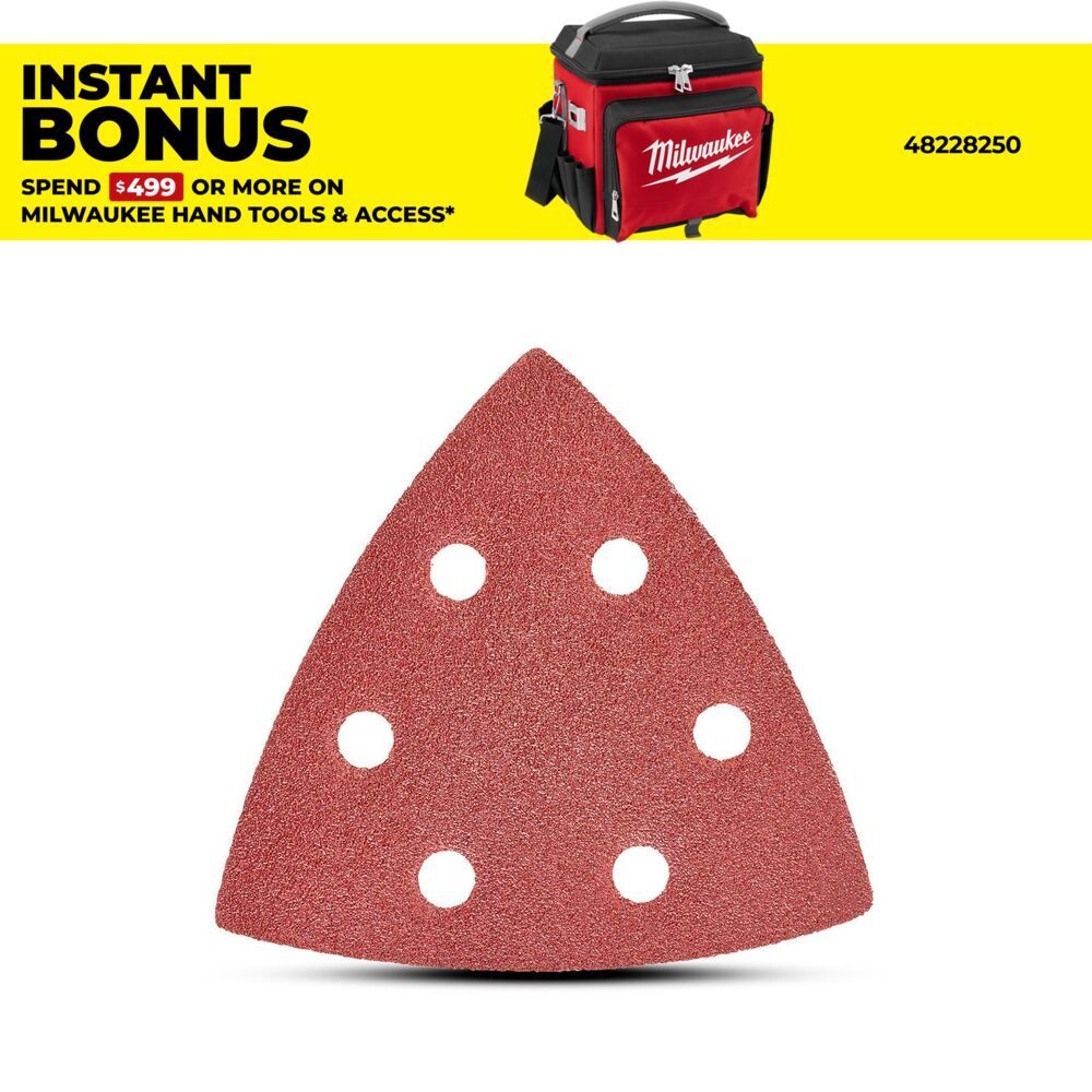 Milwaukee 48906073 6-Pack 89mm (3-1/2) Starlock 120 Grit Sanding Sheet – image 1