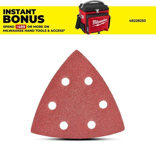Milwaukee 48906073 6-Pack 89mm (3-1/2) Starlock 120 Grit Sanding Sheet