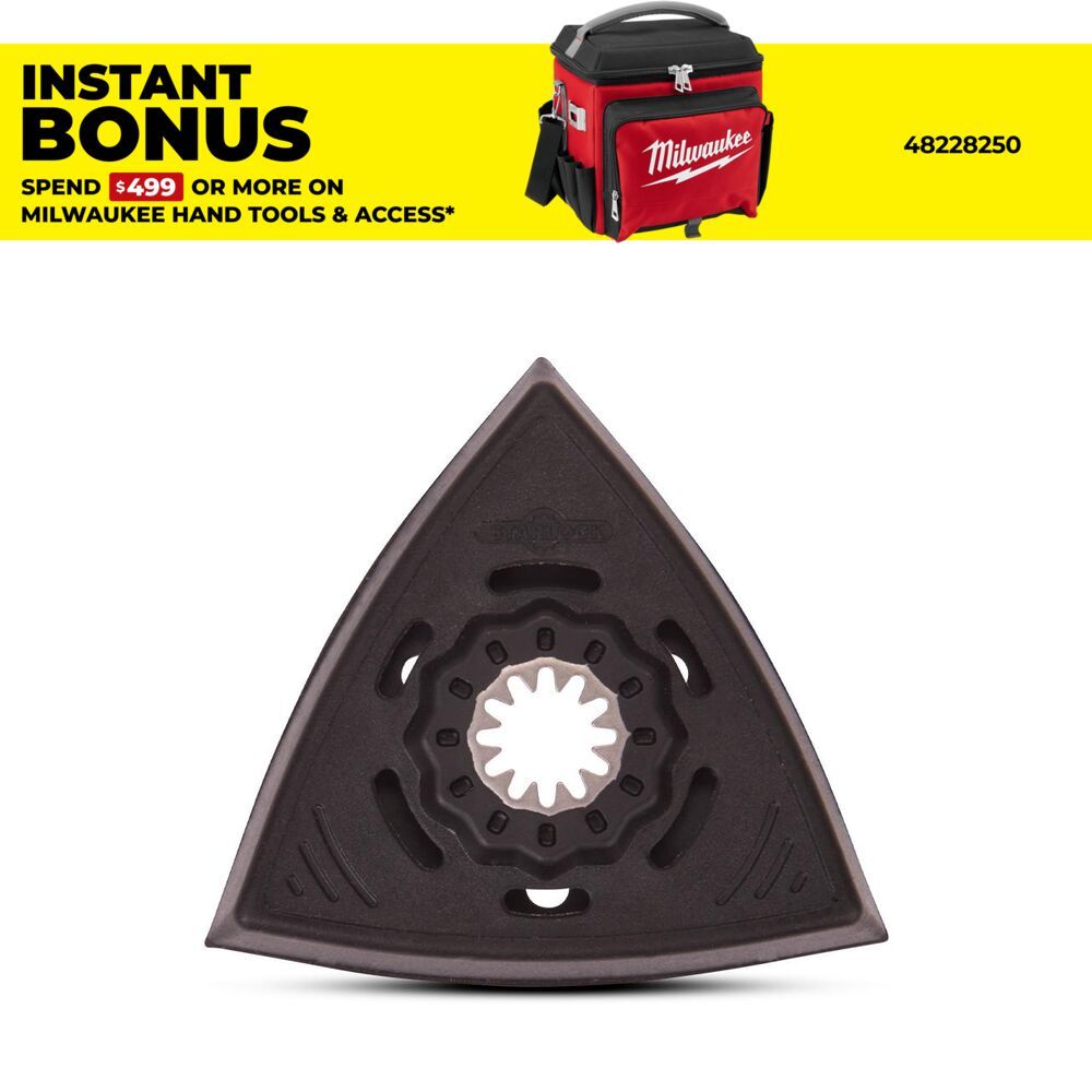 Milwaukee 48906070 89mm (3-1/2) Starlock Triangle Sanding Pad – image 1