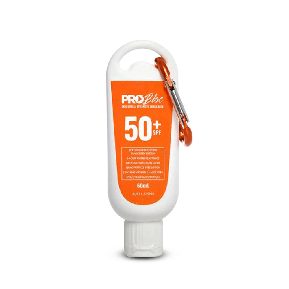 Pro Choice SS60C-50  Probloc 60ml SPF 50+ Sunscreen Squeeze Bottle Carabiner – image 1