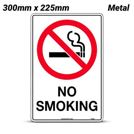 Uniform Safety Signs 402MM 300mm x 225mm Metal No Smoking Sign