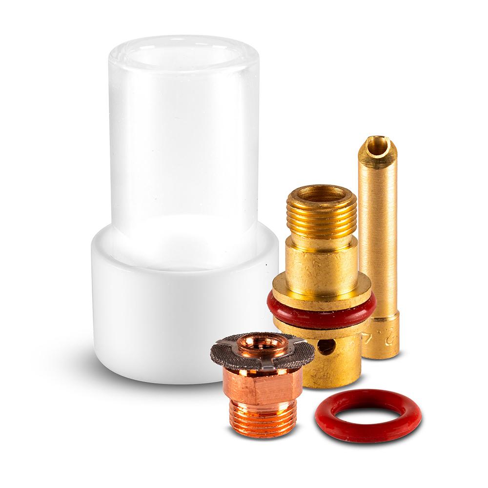 UNIMIG PGLK172616S 1.6mm Short 17/18/26 Tig Torch Pyrex Lens Kit – image 1
