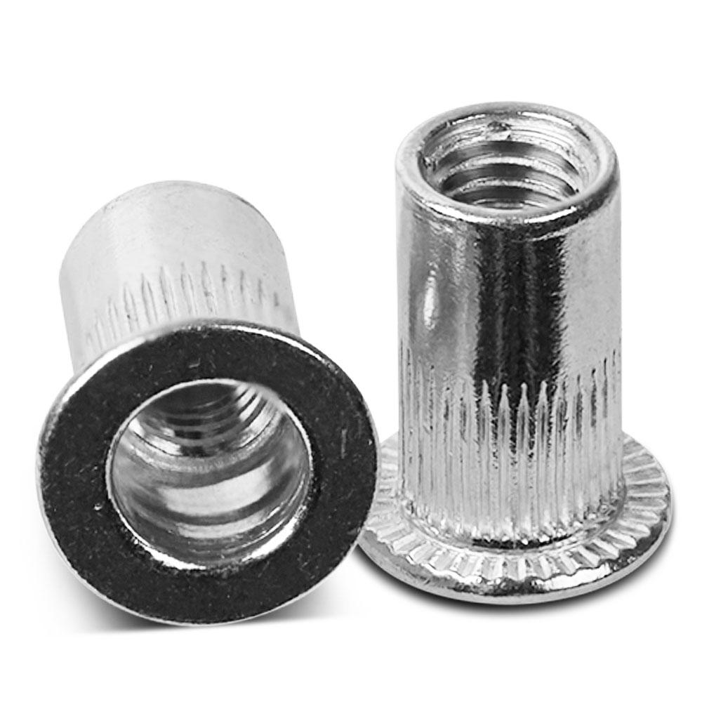 Apex NARLM4-HP 100-Pack 6mm x 10.5mm Nut Ribbed Aluminium Rivet Nut – image 2