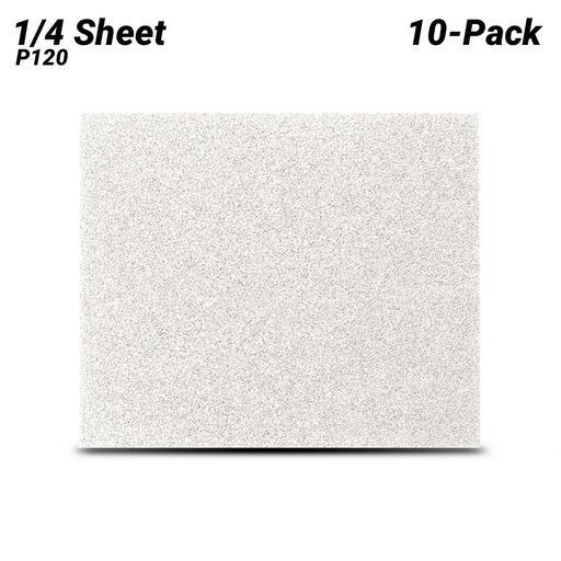 Makita P-36550 10-Pack 1/4 Sheet 120 Grit Unpunched White Abrasive Sand Paper