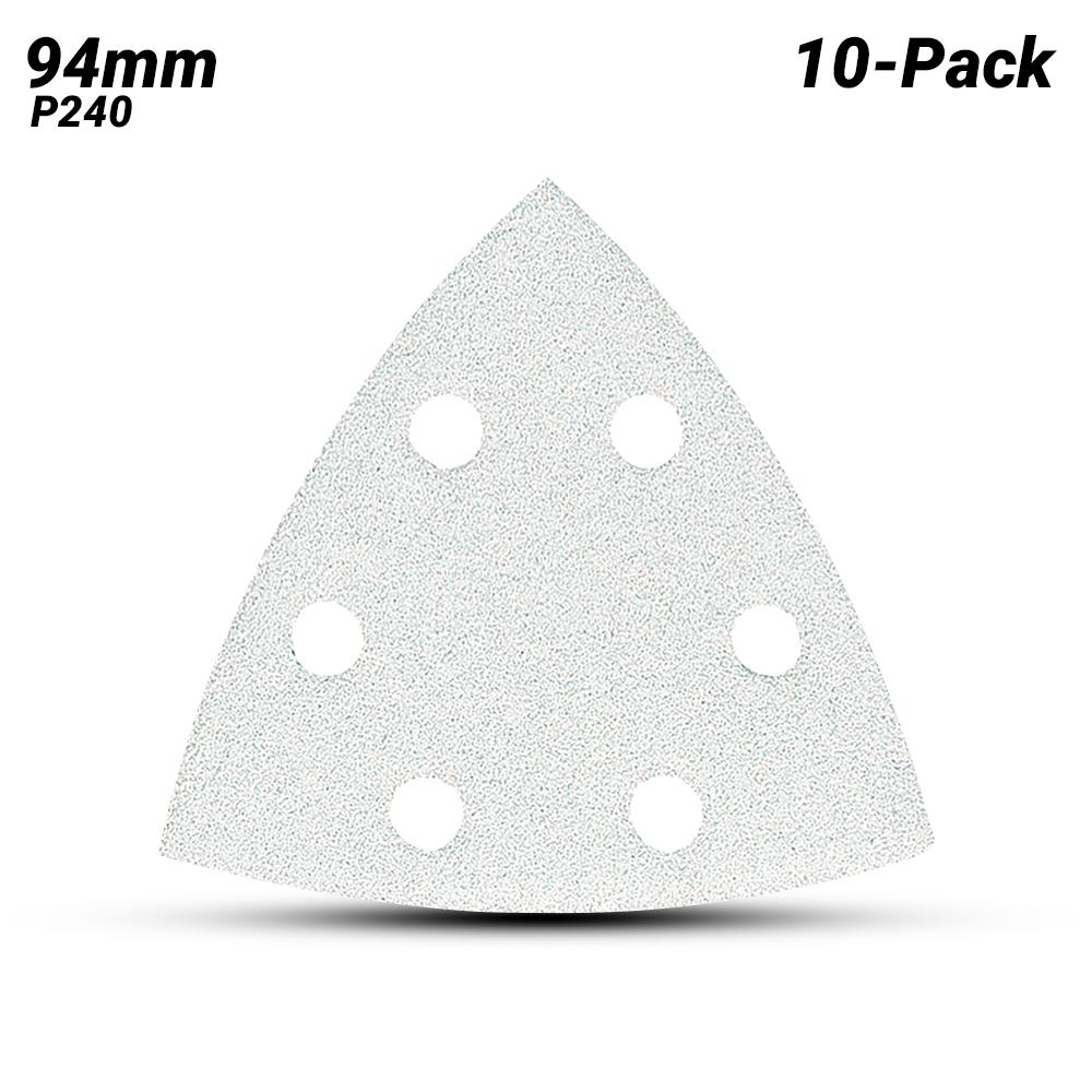 Makita P-42759 10-Pack 94mm (3.7") 240 Grit Hook & Loop Punched White Abrasive Sanding Disc – image 1