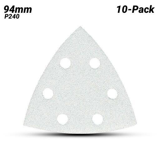 Makita P-42759 10-Pack 94mm (3.7") 240 Grit Hook & Loop Punched White Abrasive Sanding Disc