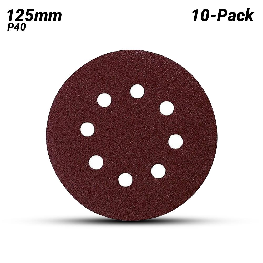 Makita P-43533 10-Pack 125mm (5") 40 Grit Velcro Punched Abrasive Disc – image 1
