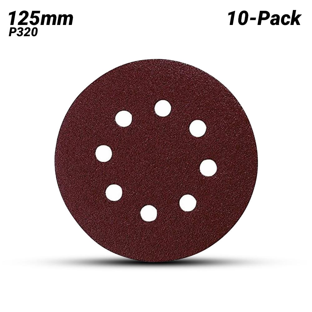 Makita P-43608 10-Pack 125mm (5") 320 Grit Velcro Punched Abrasive Disc – image 1