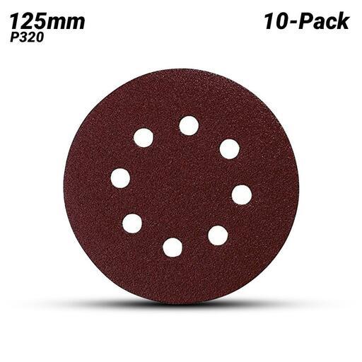 Makita P-43608 10-Pack 125mm (5") 320 Grit Velcro Punched Abrasive Disc