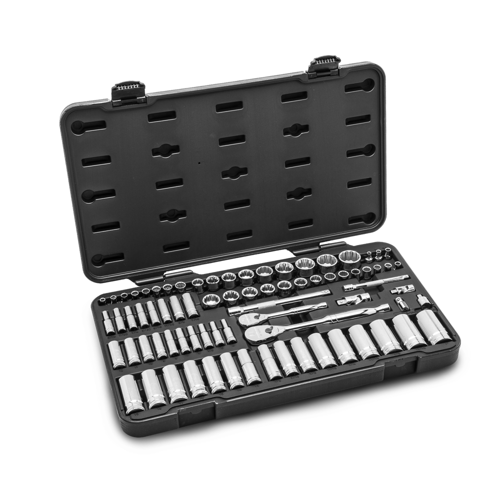 GEARWRENCH 80948 76pce 1/4" & 3/8" Drive SAE/Metric 12 Point Standard & Deep Mechanics Tool Set – image 2
