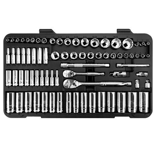 GEARWRENCH 80948 76pce 1/4" & 3/8" Drive SAE/Metric 12 Point Standard & Deep Mechanics Tool Set – image 3