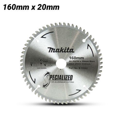 Makita B-15562 160mm x 20mm 60T Aluminium TCT Saw Blade