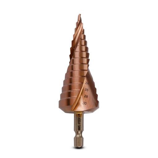Xtorque X43035 4mm - 30mm Metric M35 Cobalt Steel Spiral Flute Step Drill