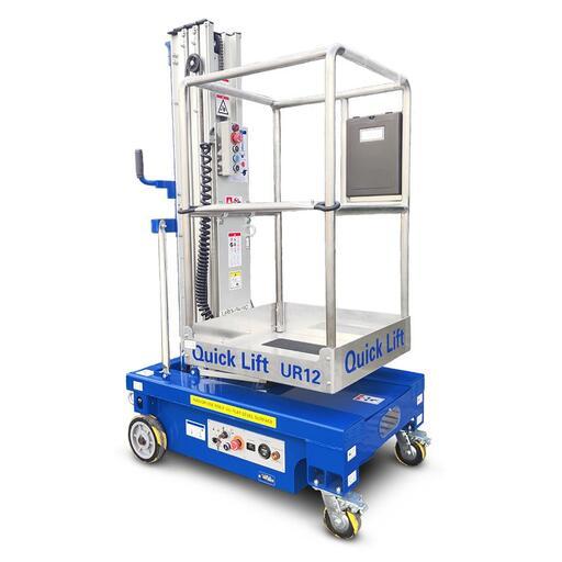 Quick Lift UR12 5.9m 12V Low Level Access Push Around Sliding Rail Personnel Lift