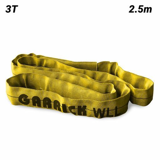 Garrick GRS3T2.5M 3T 2.5m Round Sling - Yellow
