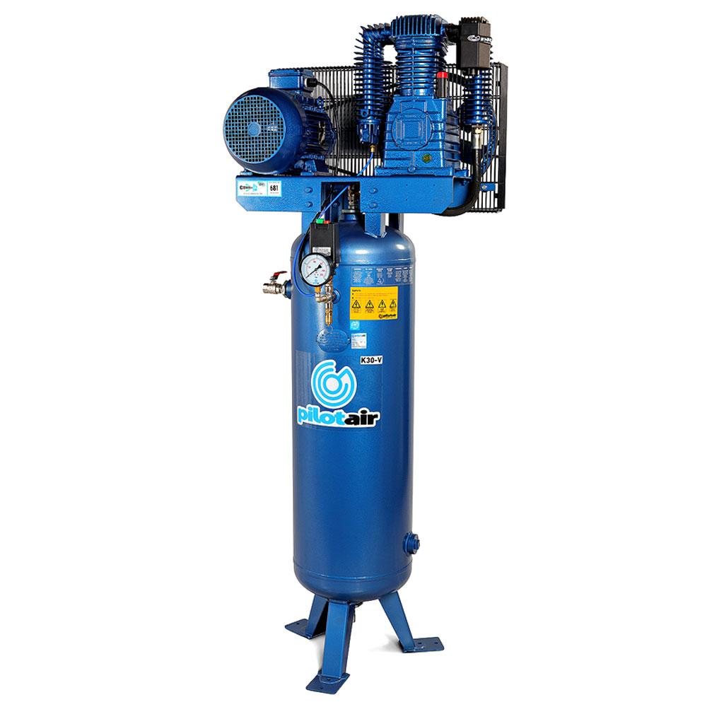 Pilot Air K30V 5.5kW/7.5HP 150L 3 Phase Industrial Vertical Air Compressor