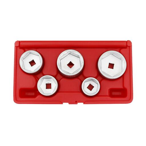 T&E Tools 4298B 5pce 3/8" Oil Cap Filter Wrench Set