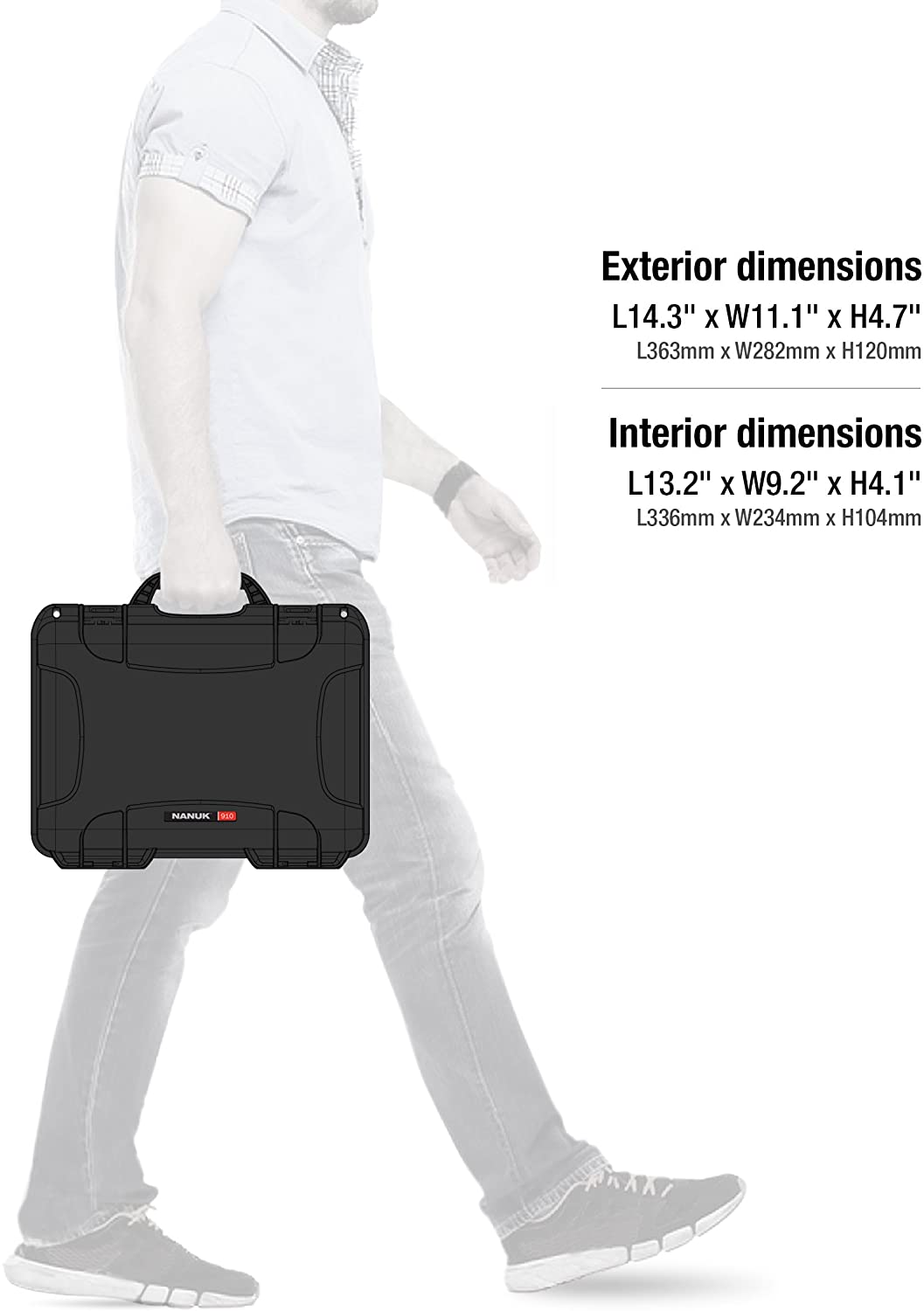 NANUK 910-1005 Silver Protective Waterproof Pelican Hard Case with Foam Insert – image 3