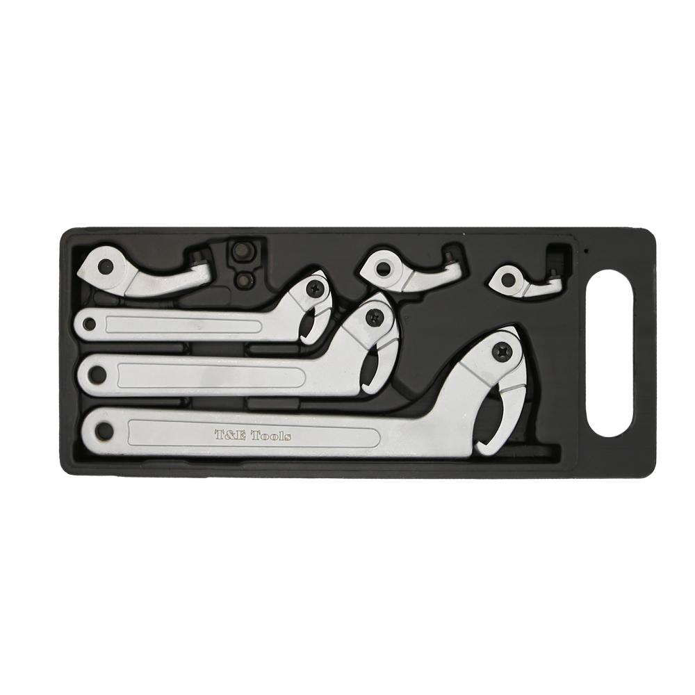 Adjustable Hook and Pin Spanner Wrench Set Interchangeable Wrench Tool Kit