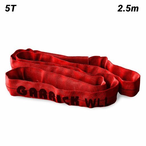Garrick GRS5T2.5M 5T 2.5m Round Sling - Red