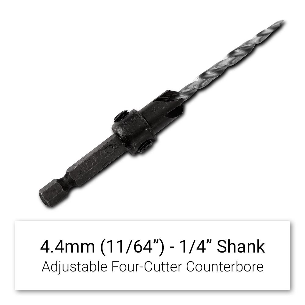 Xtorque XCD1164 4.4mm (11/64") HSS Countersink Tapered Drill Bit