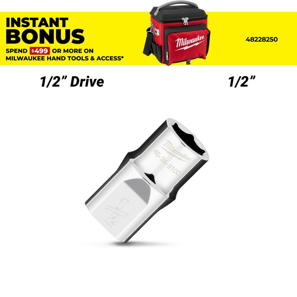 Milwaukee 45349100 1/2" Drive 1/2" SAE 6 Point Socket  – image 1