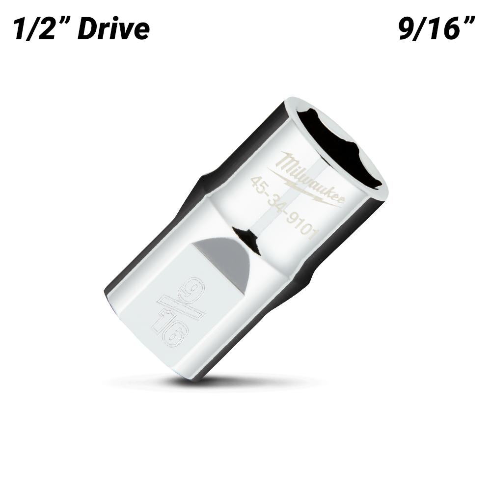 Milwaukee 45349101 1/2" Drive 9/16" SAE 6 Point Socket – image 2