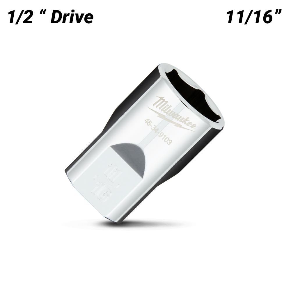 Milwaukee 45349103 i/2" Drive 11/16" SAE 6 Point Socket – image 2