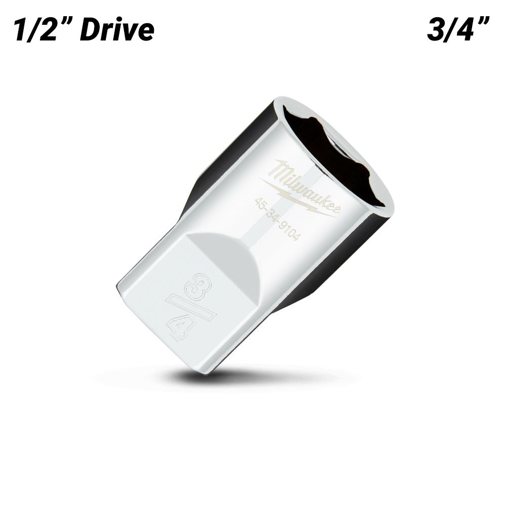 Milwaukee 45349104 1/2" Drive 3/4" SAE 6 Point Socket – image 2
