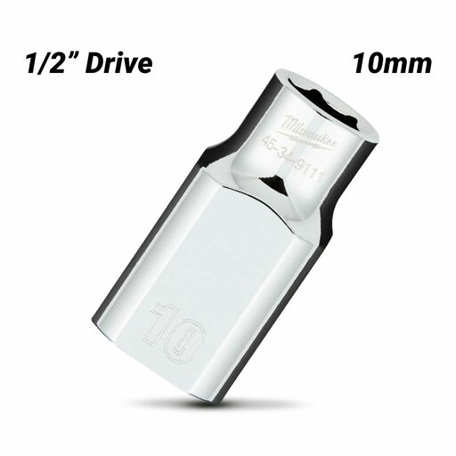 Milwaukee 45349111 1/2" Drive 10mm Metric 6 Point Socket – image 2