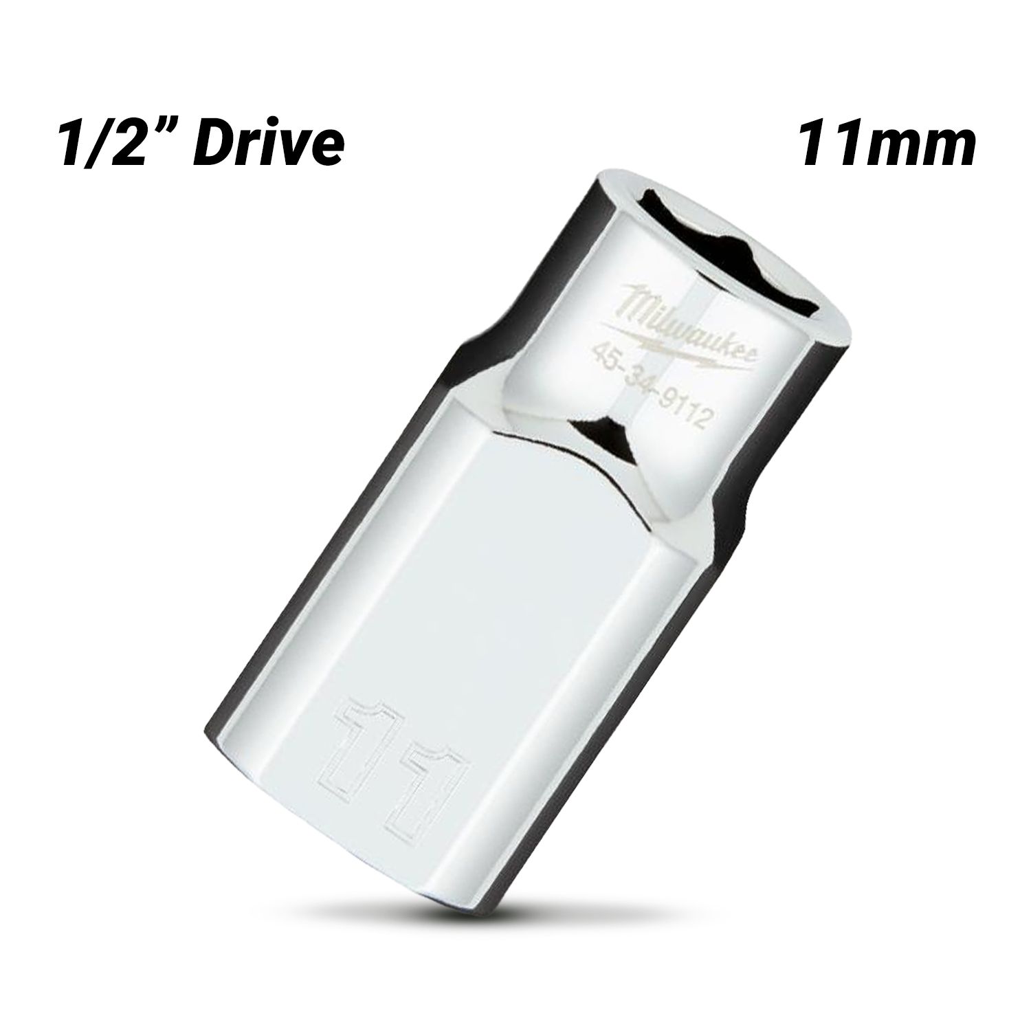 Milwaukee 45349112 1/2" Drive 11mm Metric 6 Point Socket – image 2