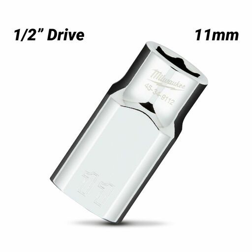 Milwaukee 45349112 1/2" Drive 11mm Metric 6 Point Socket – image 2