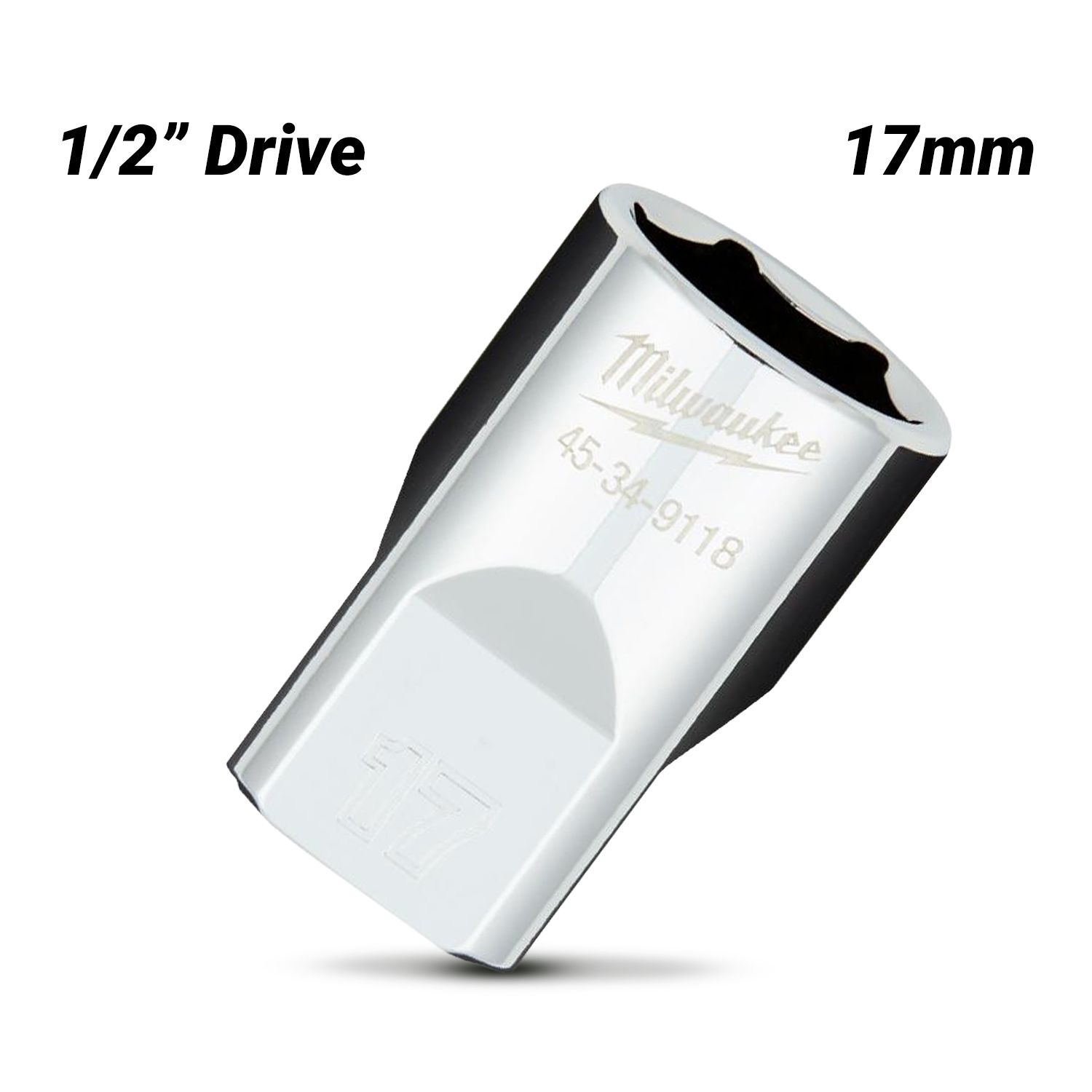 Milwaukee 45349118 1/2" Drive 17mm Metric 6 Point Socket – image 2
