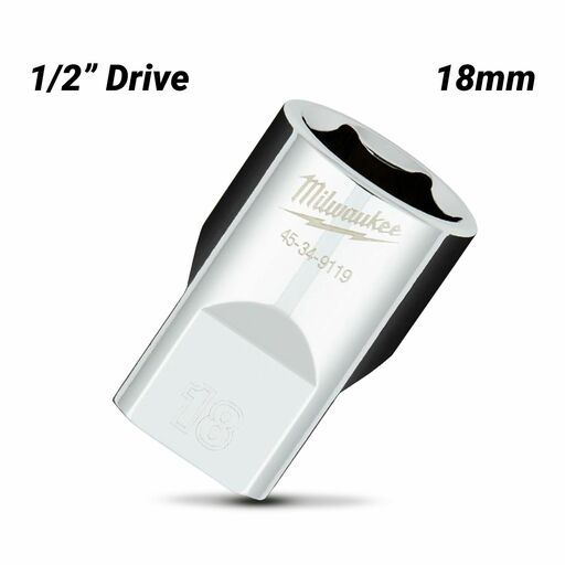 Milwaukee 45349119 1/2" Drive 18mm Metric 6 Point Socket – image 2